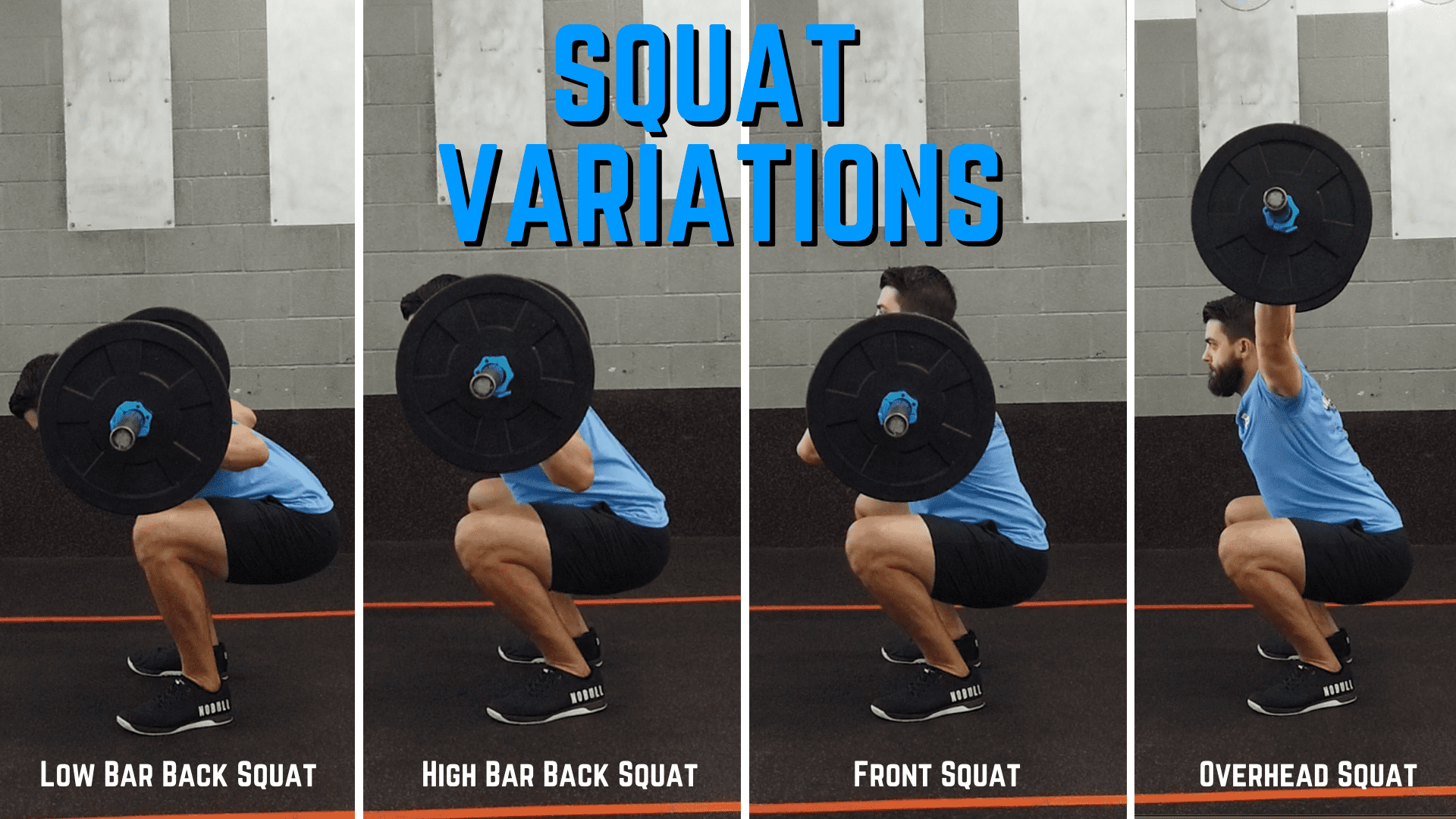 Squat Variations side by side